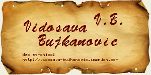Vidosava Bujkanović vizit kartica